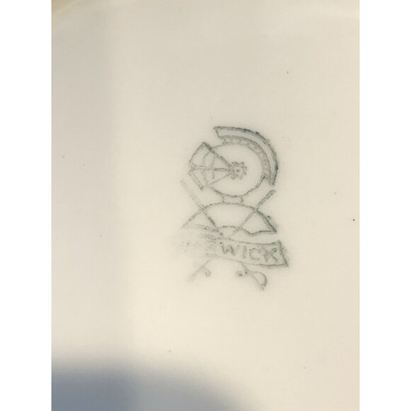 Vintage Dresden By Warwick Round Porcelain Floral Butter Dish With Lid & Gold Ha - Picture 8 of 12